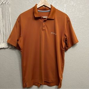 Men's Columbia sz M Omni Shade Polo Shirt Terracotta Orange
